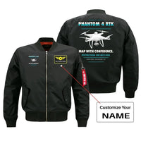 Thumbnail for DJI Phantom 4 RTK design on black bomber with custom name badge