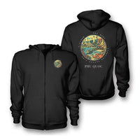 Thumbnail for PHU QUOC - Badge - Zipped Hoodie - Black