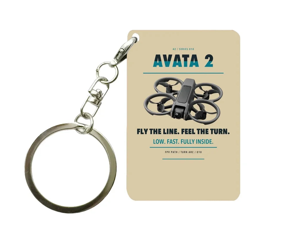 DJI Avata 2 Key Chain design on beige key chain