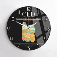 Thumbnail for McClellan-Palomar Airport (CLD) design on black no frame wall clock