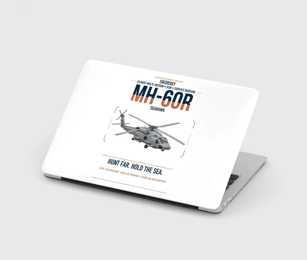 Sikorsky MH-60R Seahawk design on white MacBook case