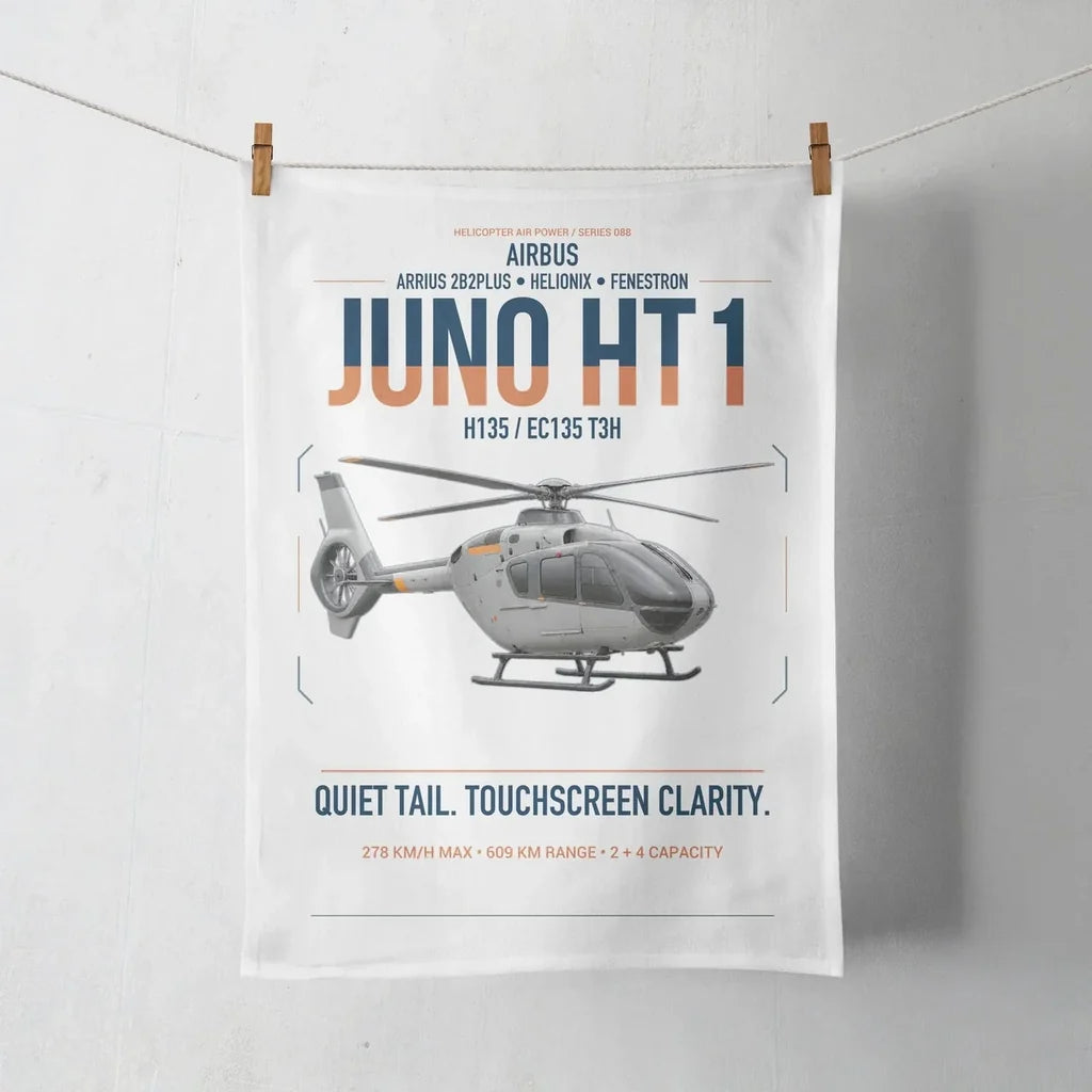 Airbus H135 Juno HT1 design on white towel