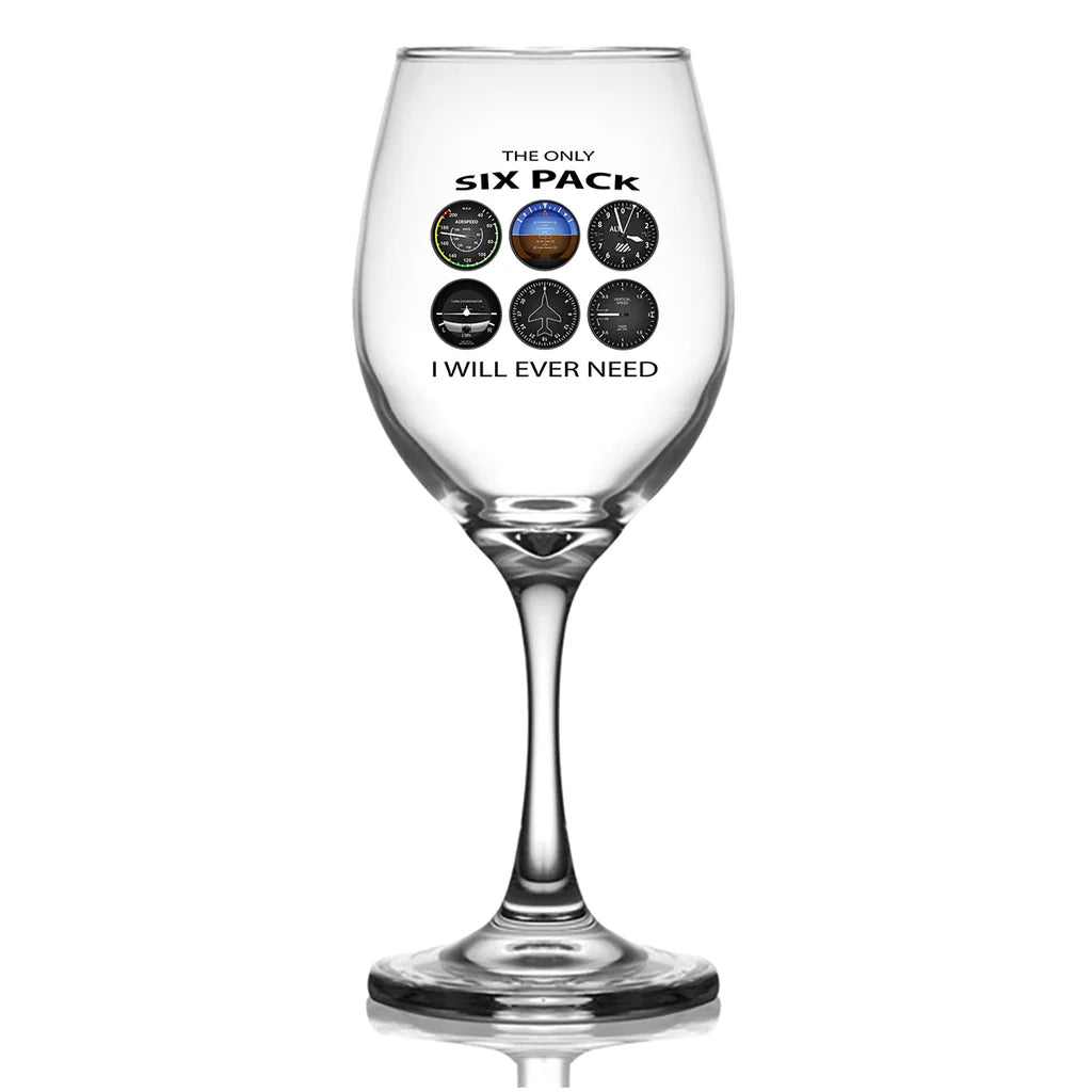 Customisable Only Six Pack I Will Wine Glass - view 2
