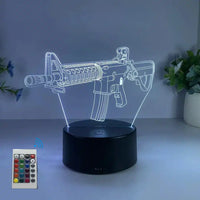 Thumbnail for Customisable 3D Submachine Gun Modeling 3D Lamp - view 2
