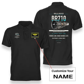 Rolls-Royce BR710 Engine Premium Polo T-Shirts