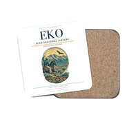 Thumbnail for Elko Regional Airport (EKO) design on white 1 piece coaster