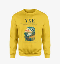 Thumbnail for Saskatoon John G. Diefenbaker International Airport (YXE) design on yellow sweatshirt