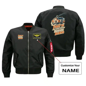First In When The Runway Burns Bomber Jacket