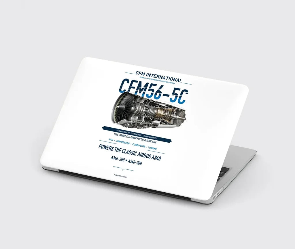 CFM56-5C design on white MacBook case