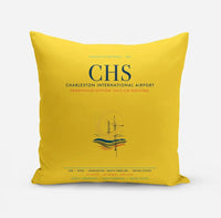 Thumbnail for Charleston International Airport (CHS) design on yellow pillow