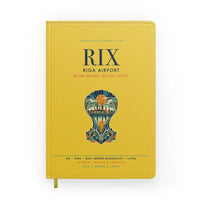 Thumbnail for Riga Airport (RIX) design on yellow notebook
