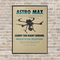 Thumbnail for Freefly Astro Max vertical canvas print - framed - beige background