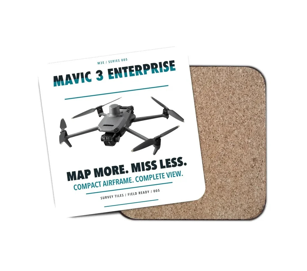 DJI Mavic 3 Enterprise design on white 1 piece coaster