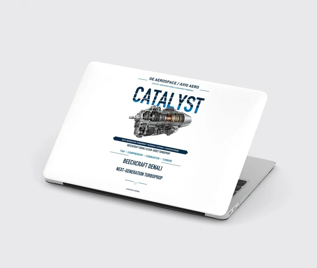 CATALYST design on white MacBook case