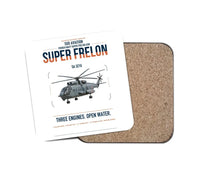 Thumbnail for Sud Aviation SA 321G Super Frelon design on white 1 piece coaster