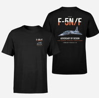 Thumbnail for F-5N F Adversary design on black double-side t-shirt, double-side print
