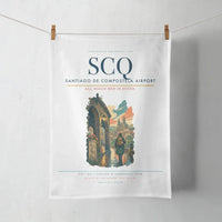 Thumbnail for Santiago de Compostela Airport (SCQ) design on white towel