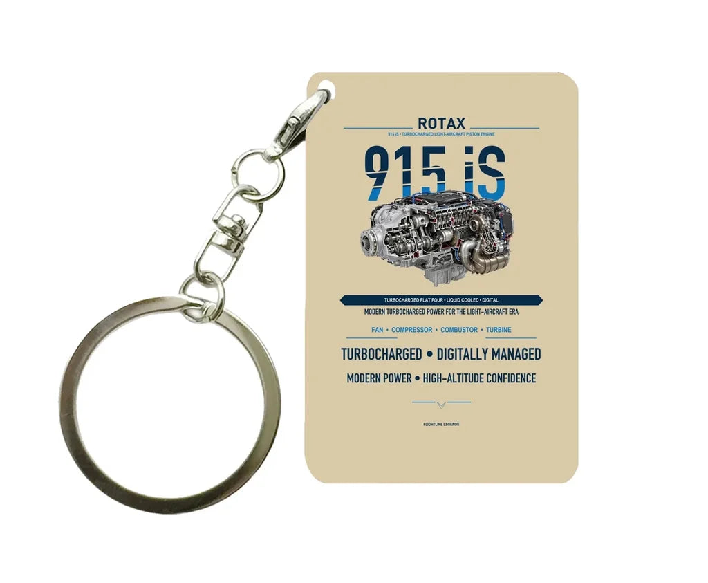 915 iS Key Chain design on beige key chain