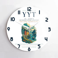 Thumbnail for St. John's International Airport (YYT) design on white no frame wall clock