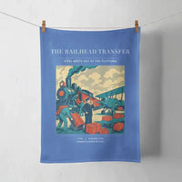 Thumbnail for VINTAGE G4485 - The Railhead Transfer - Designed Towels design on blue