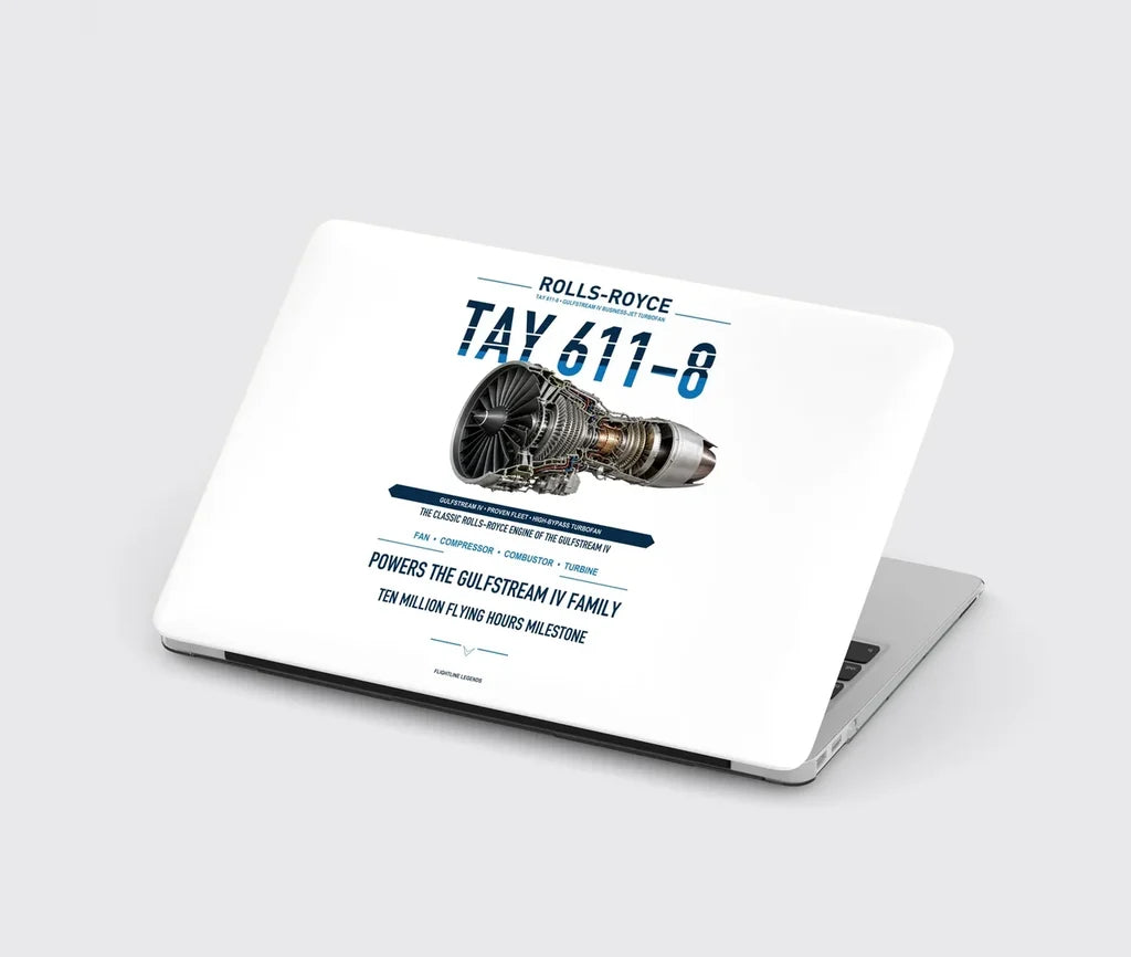 TAY 611-8 design on white MacBook case