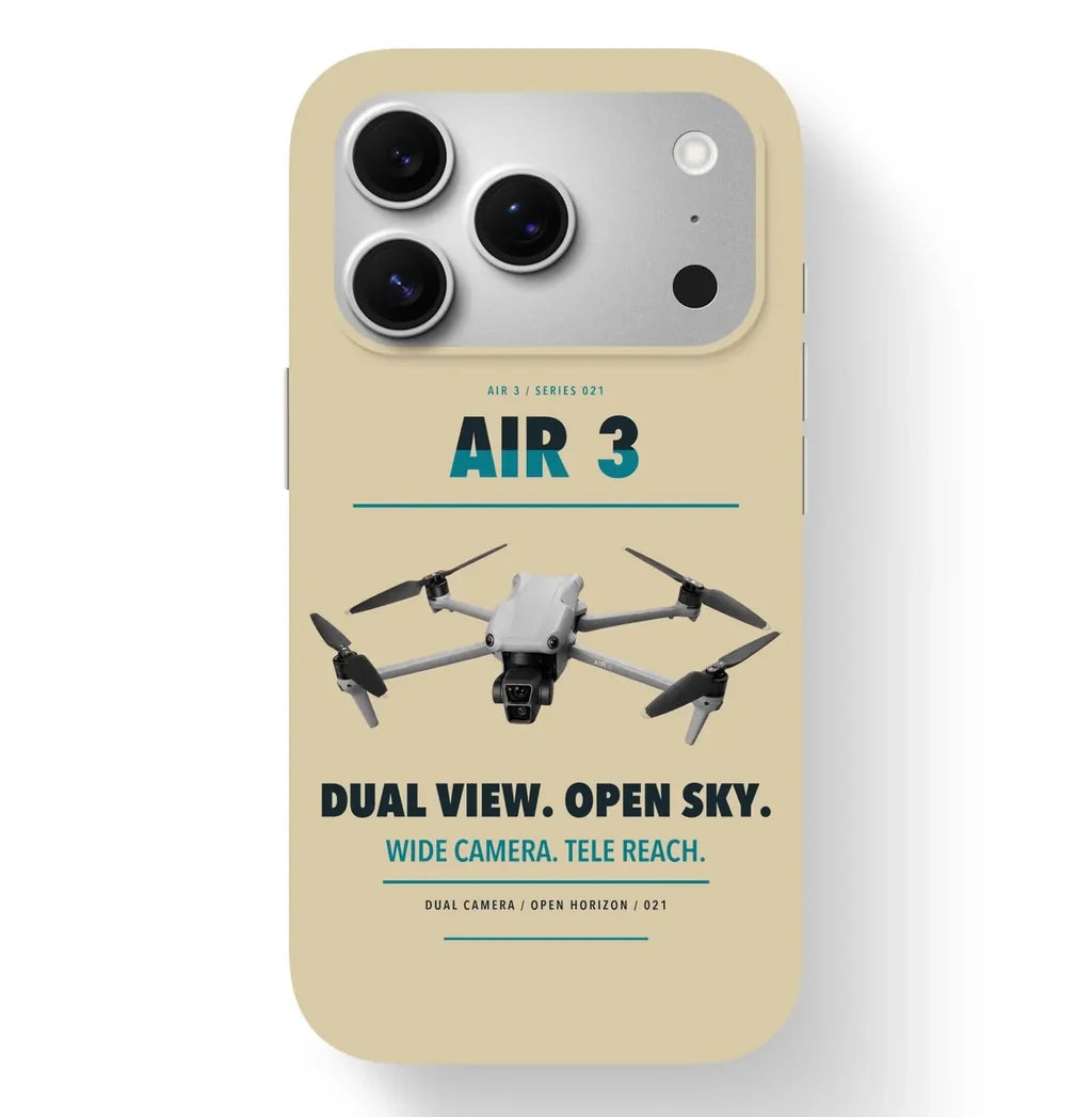 DJI Air 3 Case design on beige iphone case