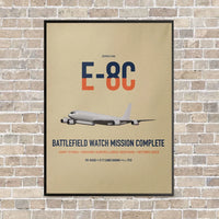 Thumbnail for E-8C Joint STARS vertical canvas print - framed - beige background