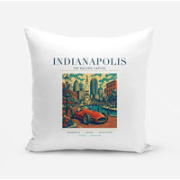 Thumbnail for INDIANAPOLIS - Poster - Pillow - White