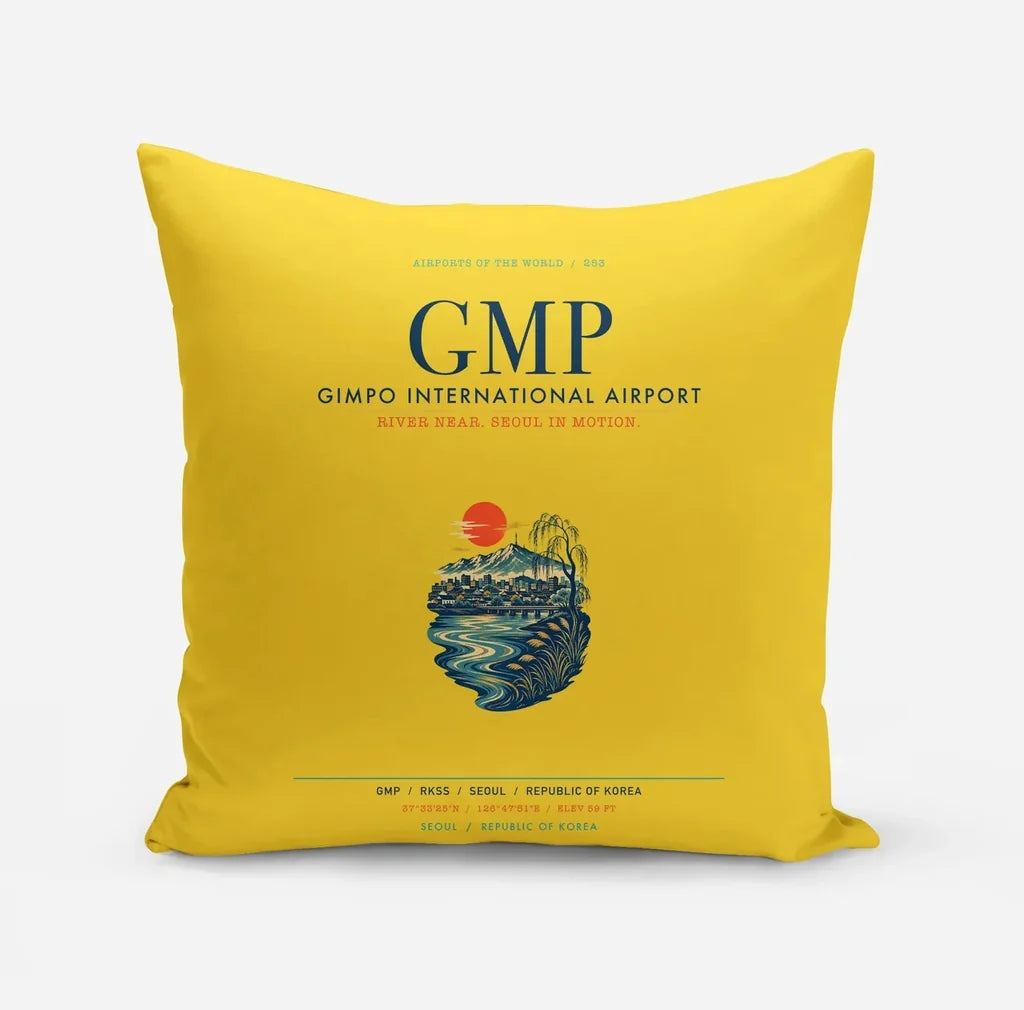 Gimpo International Airport (GMP) design on yellow pillow