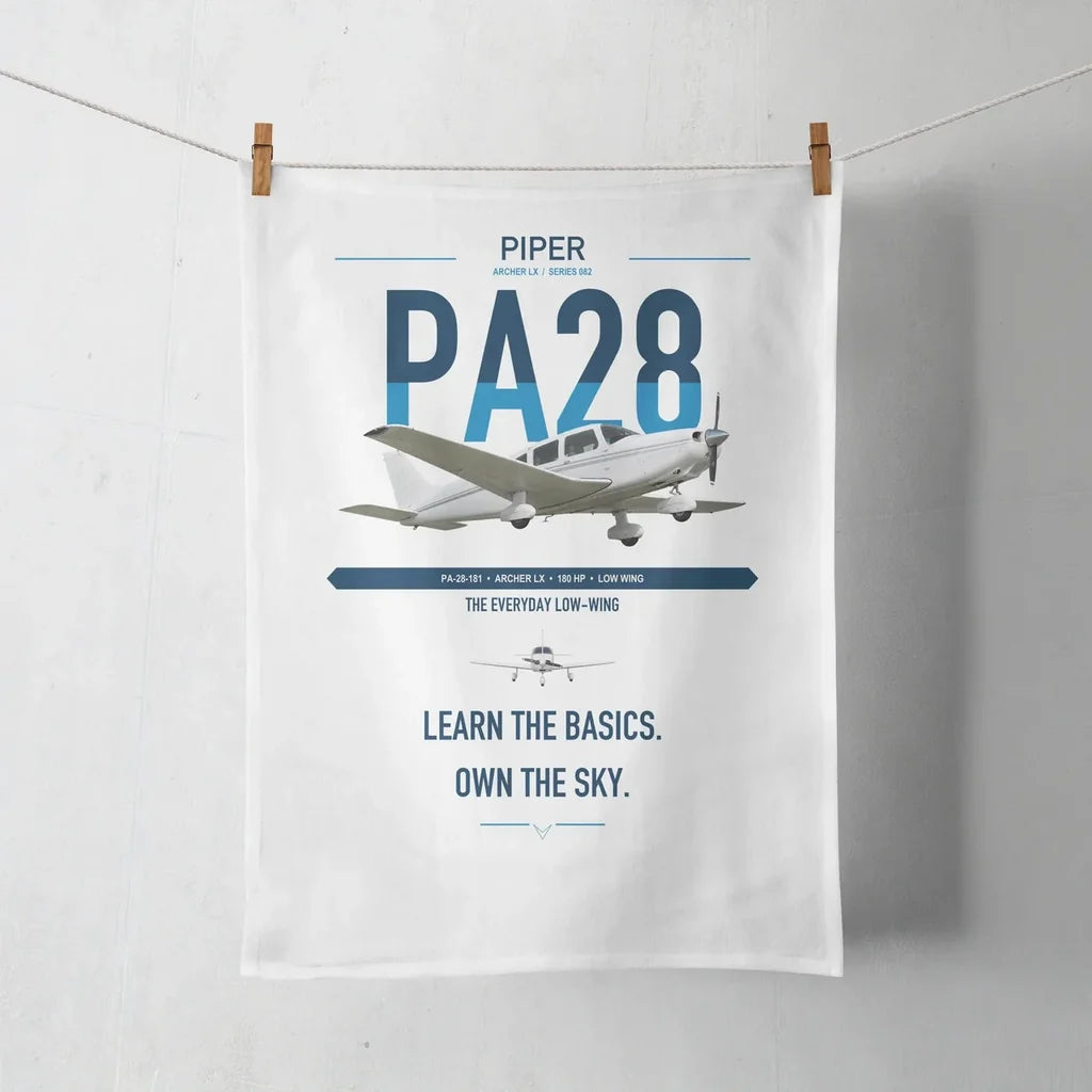 Piper PA-28-181 Archer LX design on white towel