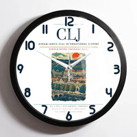 Thumbnail for Avram Iancu Cluj International Airport CLJ Wall-Clock Framed - White