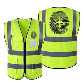 Aviation Finger Print Reflective Vests