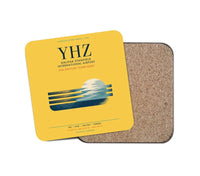 Thumbnail for Halifax Stanfield International Airport (YHZ) design on yellow 1 piece coaster