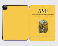 Thumbnail for Aspen - Pitkin County Airport (ASE) design on yellow ipad tablet case