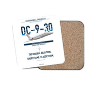 Thumbnail for McDonnell Douglas DC-9-30 design on white 1 piece coaster