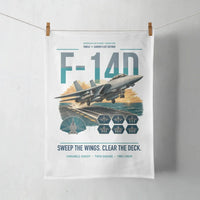 Thumbnail for F-14D Tomcat design on white towel