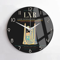Thumbnail for Luxor International Airport (LXR) design on black no frame wall clock