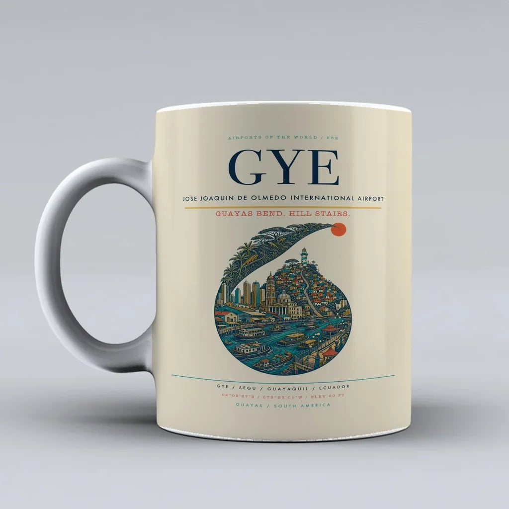 Jose Joaquin de Olmedo International Airport GYE Mug - Beige