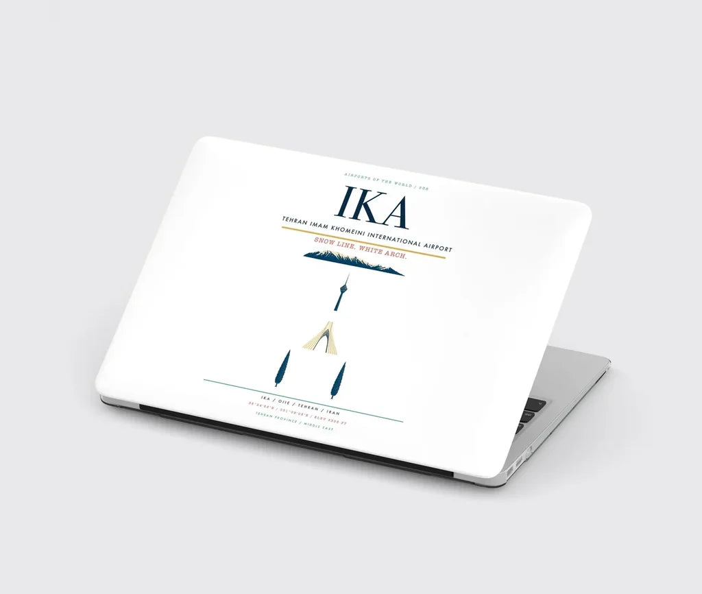 Tehran Imam Khomeini International Airport (IKA) design on white MacBook case