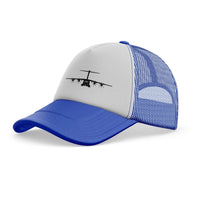 Thumbnail for Airbus A400M Silhouette trucker cap - blue