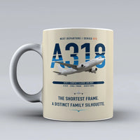 Thumbnail for A318 Mug design on beige airbus