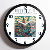Thumbnail for HULL - Poster - Wall Clock Framed - White