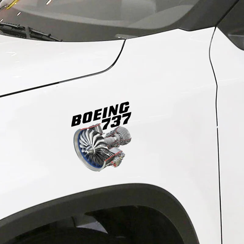 Boeing 737 Car Sticker - view 2