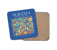 Thumbnail for ALBANIA - Poster - Coaster - Blue