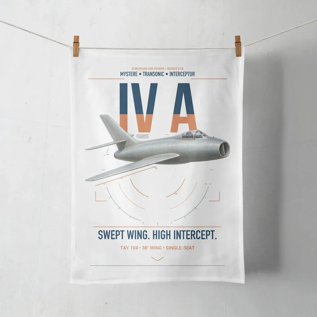 Dassault Mystère IV A design on white towel