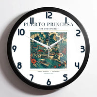 Thumbnail for PUERTO PRINCESA - Poster - Wall Clock Framed - White