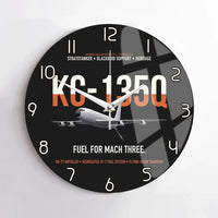 Thumbnail for KC-135Q Blackbird Tanker design on black no frame wall clock