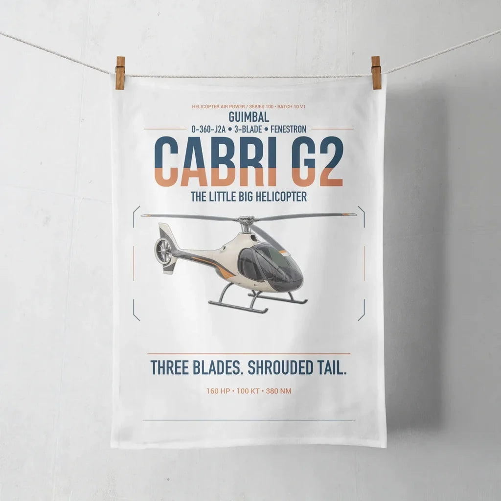Guimbal Cabri G2 design on white towel