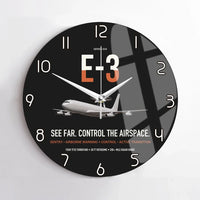 Thumbnail for E-3 Sentry AWACS design on black no frame wall clock