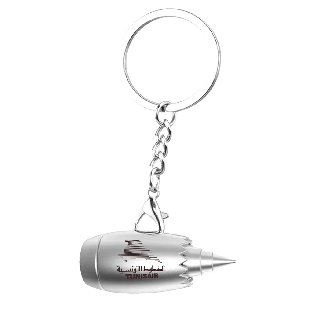 Customisable Tunisair Airlines Jet Engine Key Chain - view 2